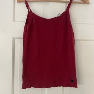 Women's Red Camisole Top Vintage 90s Betsey Johnson Tank Red l
